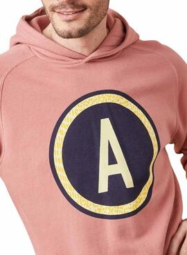 Pullover Altonadock Circle Hoodie koralle für männer