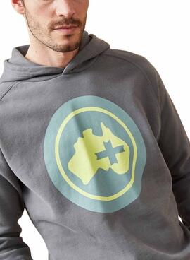 Sweatshirt Altonadock Maps Hoodie grau für männer