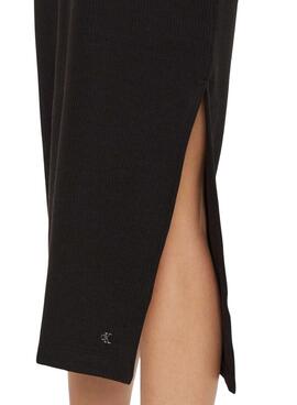 Kleid Calvin Klein Jeans Textured schwarz für damen