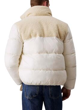 Jacke Calvin Klein Jeans Sherpa creme für männer