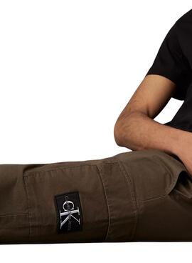 Hose Calvin Klein Jeans Cargo in Grün für männer