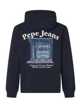 Sweatshirt Pepe Jeans Somerton marineblau für männer