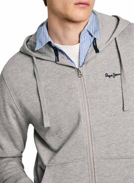 Sweatshirt Pepe Jeans New Joe Zip grau für männer