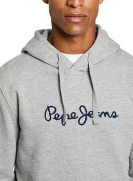 Sweatshirt Pepe Jeans New Joe Hoodie grau für männer