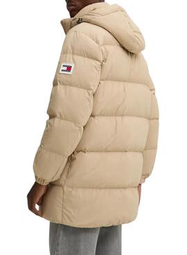 Parka Tommy Jeans Essential beige für männer