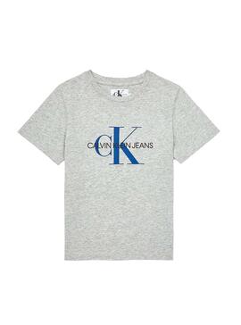 T-Shirt Calvin Klein Monogram Grau Für Junge