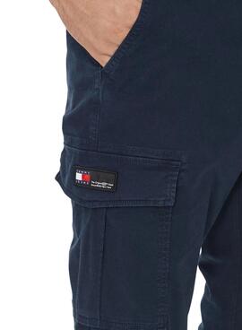 Hose Tommy Jeans Austin Cargo Marine für männer