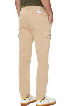 Hose Tommy Jeans Austin Cargo Beige für herren