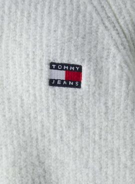 Pullover Tommy Jeans Raglan mit Reißverschluss grau für herren