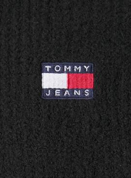 Pullover Tommy Jeans Raglan mit Reißverschluss schwarz für herren