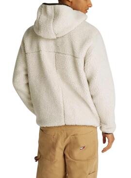 Tommy Jeans Teddy Jacke in Beige für herren