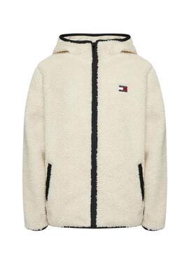 Tommy Jeans Teddy Jacke in Beige für herren