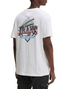 T-shirt Tommy Jeans Diamond Weiß für herren