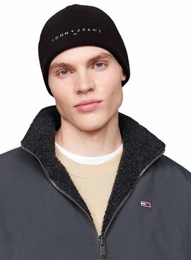 Mütze Tommy Jeans Linear Logo Schwarz für herren