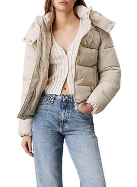 Damen Calvin Klein Jeans Matte beige Jacke