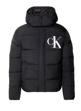 Gepolsterte Jacke Calvin Klein Jeans Logo Schwarz für männer