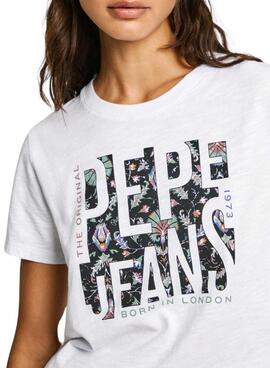 T-Shirt Pepe Jeans Gloria weiß für frauen