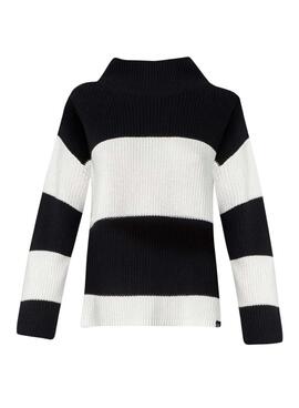 Pullover Calvin Klein Jeans Chunky Schwarz und Weiß für frauen