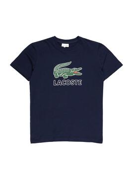 T-Shirt Lacoste Croc Marine Blau Für Junge