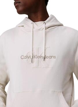 Sudadera Calvin Klein Jeans Chenille beige für männer