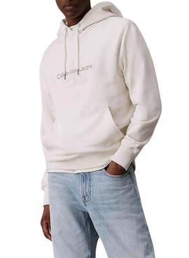 Sudadera Calvin Klein Jeans Chenille beige für männer