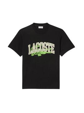 T-Shirt Lacoste College schwarz für männer