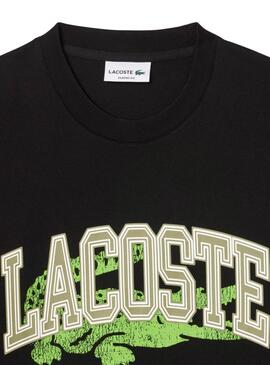 T-Shirt Lacoste College schwarz für männer