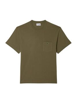 T-shirt Lacoste Pocket grün für männer