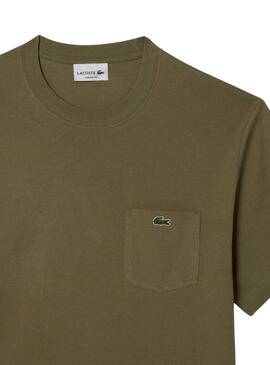 T-shirt Lacoste Pocket grün für männer