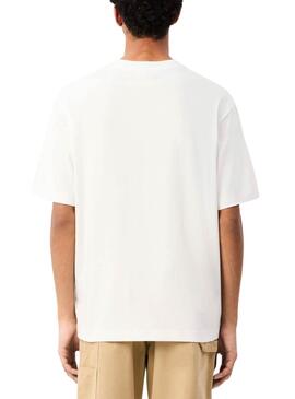 T-Shirt Lacoste LCST Weiß und Grün für männer