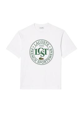 T-Shirt Lacoste LCST Weiß und Grün für männer