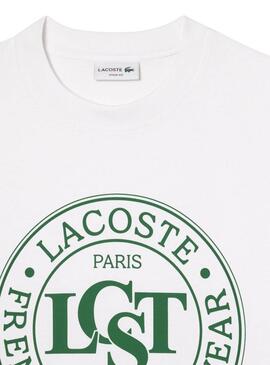 T-Shirt Lacoste LCST Weiß und Grün für männer