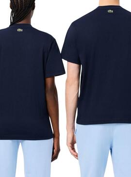 Lacoste Paris T-Shirt in Marineblau für damen und herren.