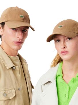 Kappe Lacoste Basic in Toastfarbe für frauen und männer