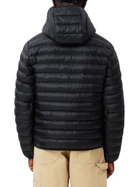 Gepolsterte schwarze Lacoste-Jacke für herren