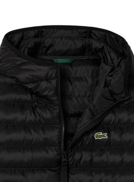 Gepolsterte schwarze Lacoste-Jacke für herren