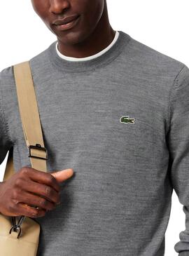 Grundlegendes graues Lacoste Jersey für männer