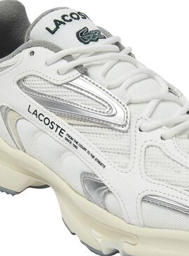 Sneakers Lacoste L003 Weiß und Silber für Männer