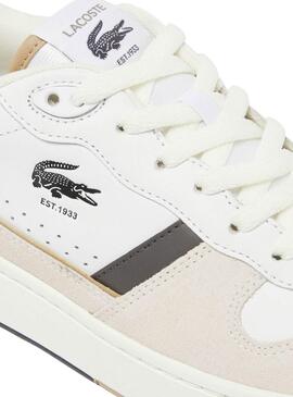 Sneakers Lacoste T Clip Weiß und Grün für Männer