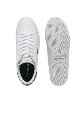 Sneakers Lacoste Powercourt Weiß und Grün für Männer