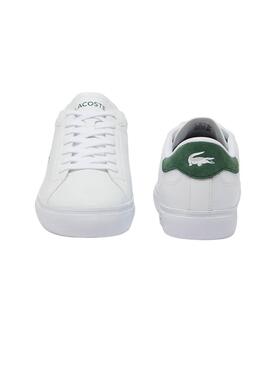 Sneakers Lacoste Powercourt Weiß und Grün für Männer