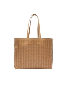 Monogramm Shopper Tasche Lacoste Camel für Frauen