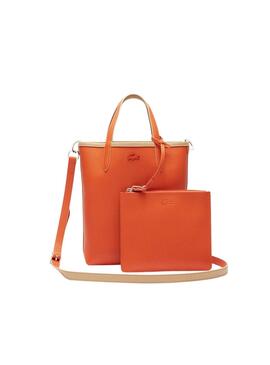 Handtasche Lacoste Anna Vertical beige und orange für frauen