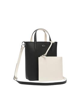 Tasche Lacoste Anna Vertical Schwarz und Weiß für Frauen