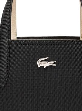 Tasche Lacoste Anna Vertical Schwarz und Weiß für Frauen