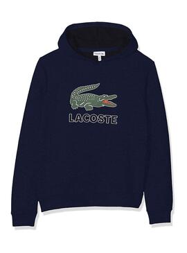 Sweatshirt Lacoste Hood Marine Blau Für Junge