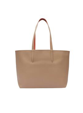 Wendbare Tasche Lacoste Anna Beige und Orange für Frauen