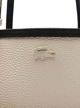 Wendbare Tasche Lacoste Anna Schwarz und Beige für Frauen