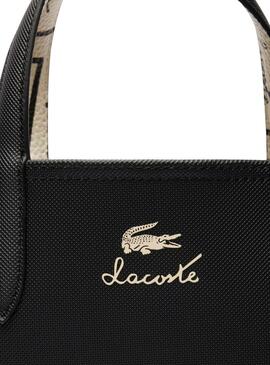 Tasche Lacoste Anna Vertical weiß und schwarz für frauen