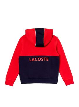 Sweatshirt Lacoste Sport Bicolor Rot Für Junge